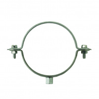 Collier Gouttière M8 pour Tube Ø110 Acier Zingué Blanc