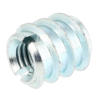 Douille Filetée pour Bois M8X/16/14 Acier Zingué Blanc Type Sk à 6 Pans Creux