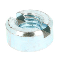 Écrou Cylindrique à Fente M2 Acier Zingué Blanc DIN 546