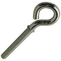 Piton à Embase M4X38 Acier Zingué Blanc