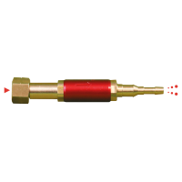 Raccord Anti Retour Stop Feu Acétylène pour Détendeur - Écrou 16X150 G - Douille 6,3X12/10X17 - Livré avec Colliers