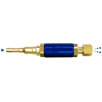 Raccord Anti Retour Stop Feu Oxygène pour Chalumeau Coupeur ROC1 - Écrou 16X150 D - Douille 6,3X12/10X17 - Livré avec Colliers
