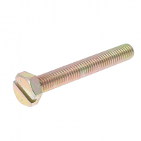 TH Fendue M3X10 Acier 6.8 Zingué Bichromaté Filetage Total
