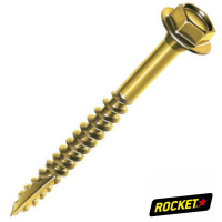Vis Bois Tirefond Totalond Rocket TH avec Rondelle 8X160 Acier Zingué Bichromaté