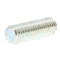 Vis Sans Tête Fendue Plat M2X2 Acier Zingué Blanc DIN 551