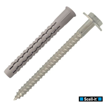 Cheville Nylon Longue Expansion 10X100 avec TH Embase Acier