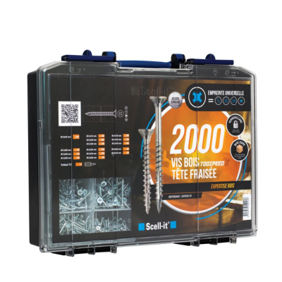 Coffret de 1750 VBA TF Universelle Toospeed Acier Zingué Blanc