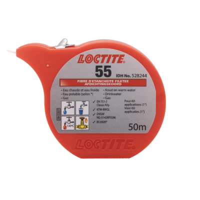 Fibre d'Étanchéité sans Phrase de Risque Loctite 55 Rouleau de 50m