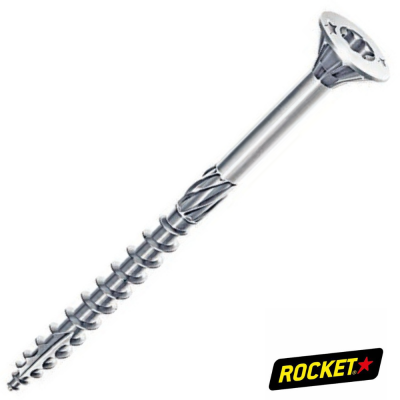 VBA ROCKET CHARPENTE TF TORX 6X160/75 Z.BLANC