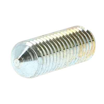 Vis Sans Tête Fendue Pointeau M3X12 Acier Zingué Blanc DIN 553