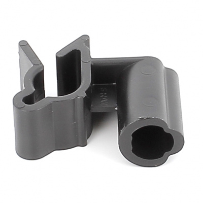 SUPPORT TUBE 1 VOIE Ø 15-19 SUR GOUJON FILETE M6 PA6 NOIR 055 689 001