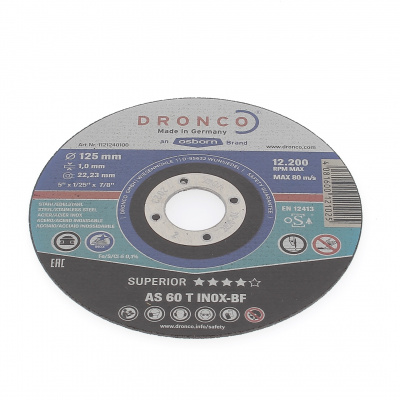 DISQUE A TRONCONNER PLAT 125X1.0X22.2 AS60T INOX 1121-240.100
