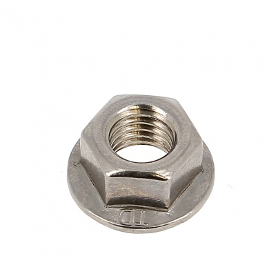 Muttern mit Flansch und Sperrrippen Edelstahl A2 DIN 6923