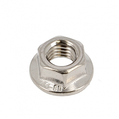 Muttern mit Flansch und Sperrrippen Edelstahl A4 DIN 6923