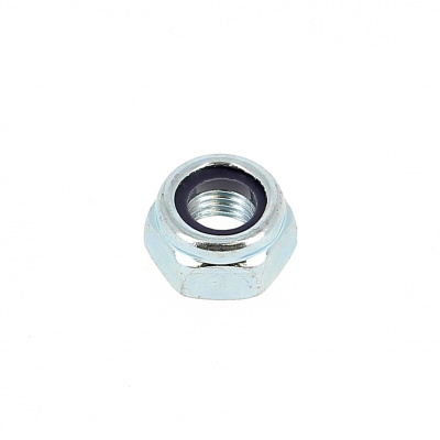 Ecrou Hexagonal Autofreiné Nylstop Pas 150 Acier Z.Blanc